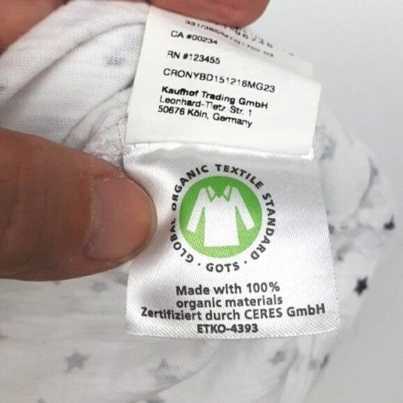 Manguun Cap Sleeve Tee White Black Stars Big Girls Size XL - Picture 9 of 10